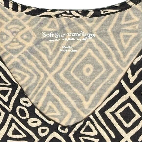 Soft Surroundings Tulum Sleeveless Maxi Dress Medium Tribal Hickory Brown Boho - Picture 4 of 9